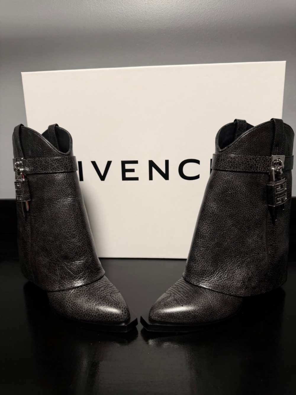 Givenchy Shark Lock Western Boot Size 37